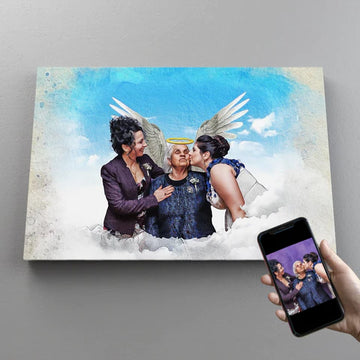 Personalized Memorial photo Painting Gift Shack Cercle